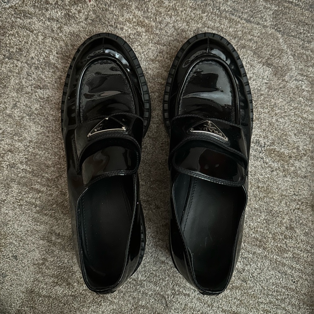 Prada penny loafers